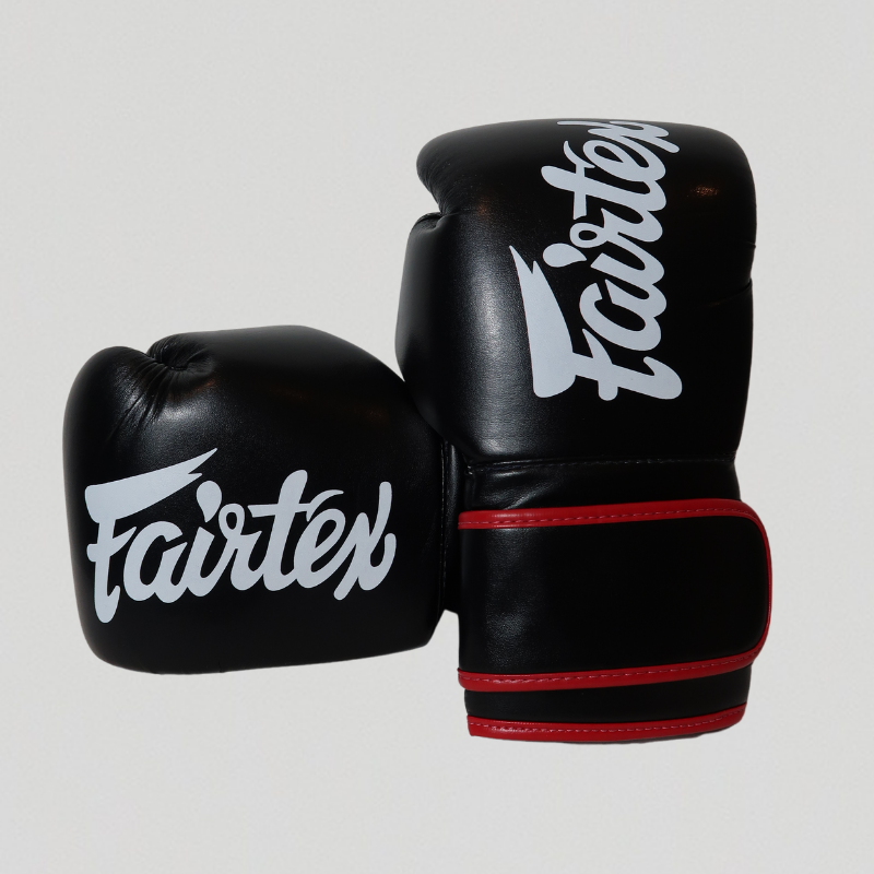 Fairtex BGV14 Boxing Gloves – Black & Red | Premium Muay Thai