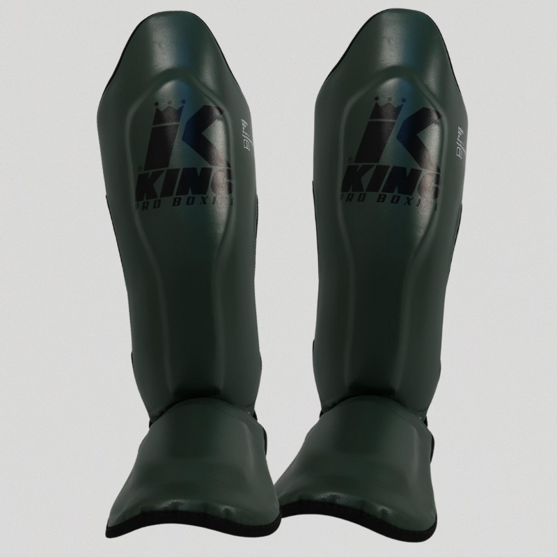 KingPro 16Oz Gloves & Shinguards - Sparring Set - Olive Green