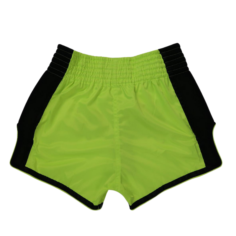 FAIRTEX BS1706 SLIM CUT MUAY THAI SHORTS - LIME GREEN