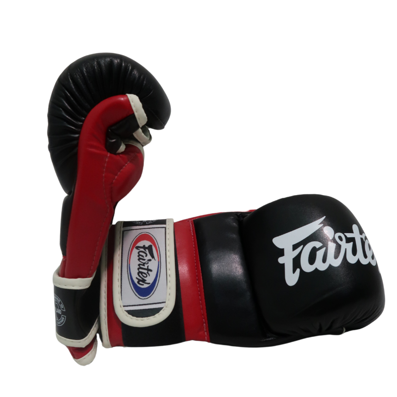 FAIRTEX FGV18 SPARRING GLOVES - BLACK & RED
